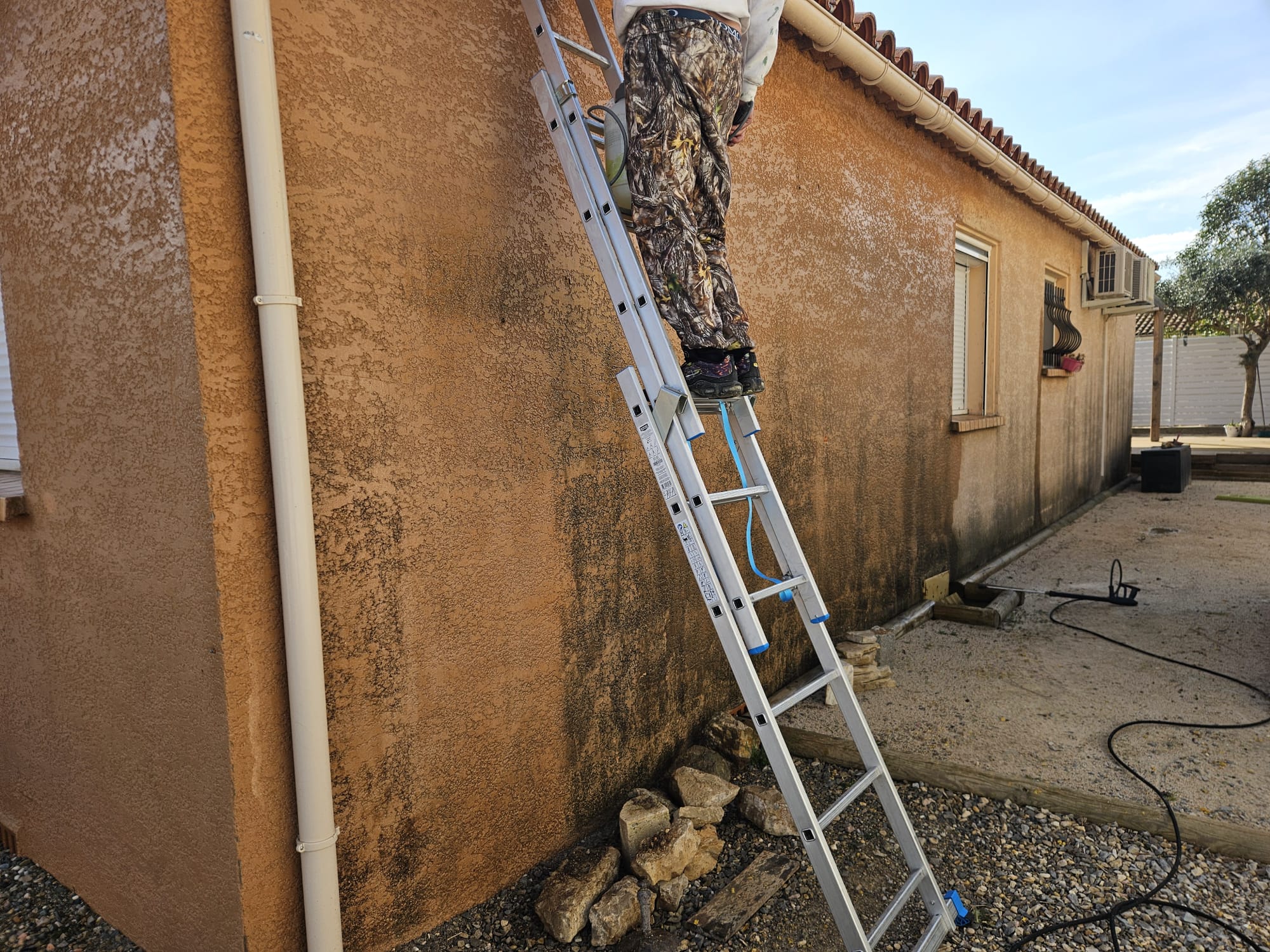 Façade avant nettoyage